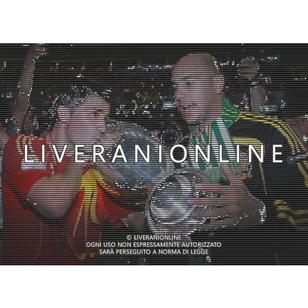 Germania - Spagna Finale Europei Vienna 29/06/2008 nella foto festeggiamenti dei giocatori della spagna a fine gara - david villa ph luzzani/Ag. Aldo Liverani Sas