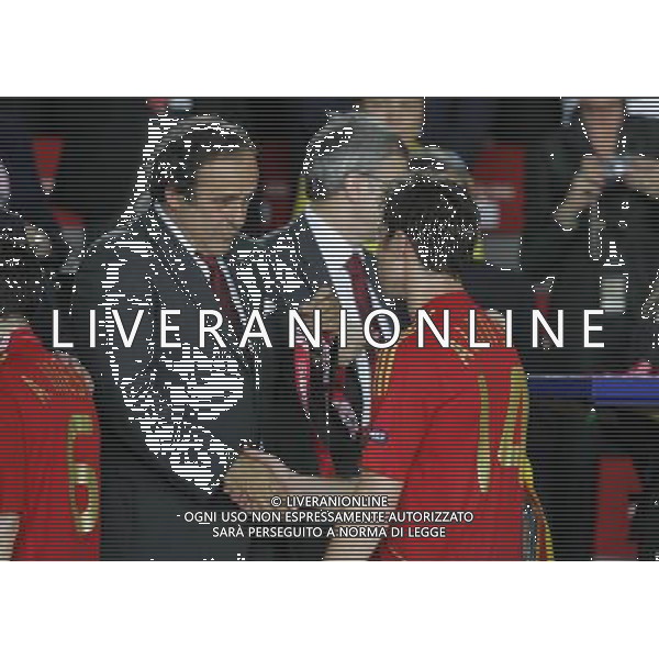 Vienna (AUT) 29-06-2008 Campionato europeo calcio EURO2008 FINALE germania-spagna 0:1 nella foto michel platini e xabi alonso ph marco luzzani/ag aldo liverani s.a.s.