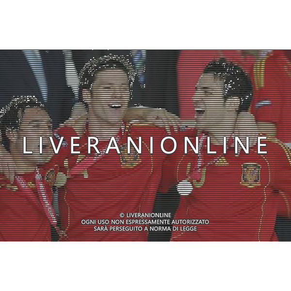 Vienna (AUT) 29-06-2008 Campionato europeo calcio EURO2008 FINALE germania-spagna 0:1 nella foto cesc fabregas, santi cazorla e xabi alonso ph marco luzzani/ag aldo liverani s.a.s.