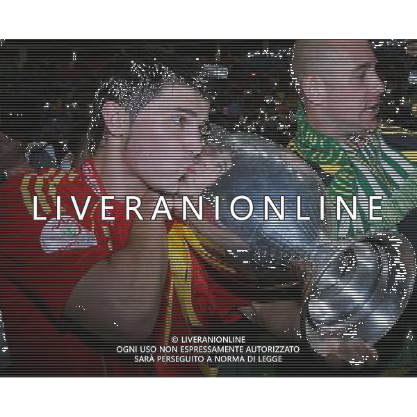 Vienna (AUT) 29-06-2008 Campionato europeo calcio EURO2008 FINALE germania-spagna 0:1 nella foto david villa bacia la coppa ph marco luzzani/ag aldo liverani s.a.s.