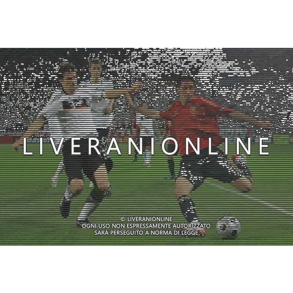 Vienna (AUT) 29-06-2008 Campionato europeo calcio EURO2008 FINALE germania-spagna 0:1 nella foto joan capdevila e arne fridrich ph marco luzzani/ag aldo liverani s.a.s.