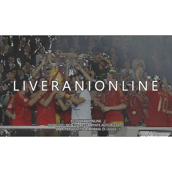 Vienna (AUT) 29-06-2008 Campionato europeo calcio EURO2008 FINALE germania-spagna 0:1 nella foto i giocatori della spagna festeggiano dopo la premiazione ph marco luzzani/ag aldo liverani s.a.s.