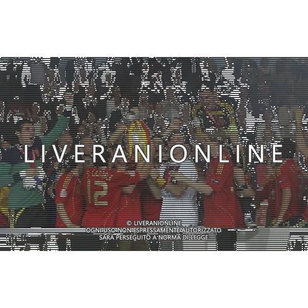 Vienna (AUT) 29-06-2008 Campionato europeo calcio EURO2008 FINALE germania-spagna 0:1 nella foto i giocatori della spagna festeggiano dopo la premiazione ph marco luzzani/ag aldo liverani s.a.s.