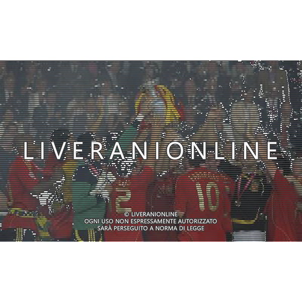 Vienna (AUT) 29-06-2008 Campionato europeo calcio EURO2008 FINALE germania-spagna 0:1 nella foto i giocatori della spagna festeggiano dopo la premiazione ph marco luzzani/ag aldo liverani s.a.s.