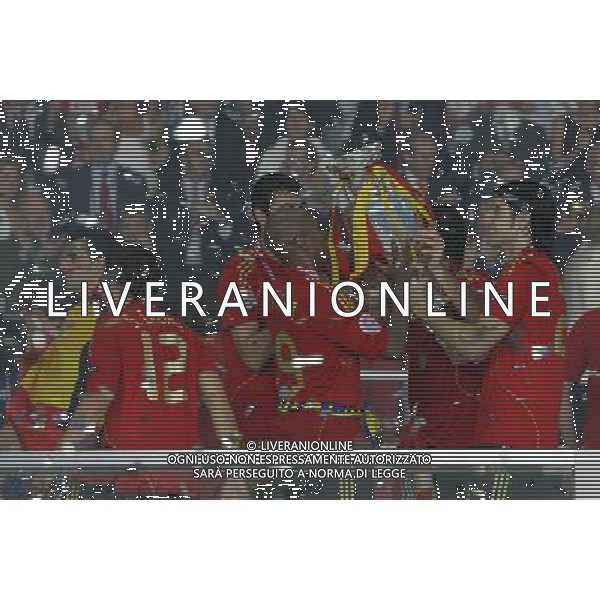 Vienna (AUT) 29-06-2008 Campionato europeo calcio EURO2008 FINALE germania-spagna 0:1 nella foto i giocatori della spagna festeggiano dopo la premiazione ph marco luzzani/ag aldo liverani s.a.s.