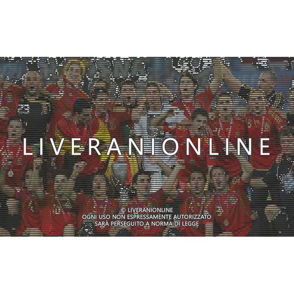 Vienna (AUT) 29-06-2008 Campionato europeo calcio EURO2008 FINALE germania-spagna 0:1 nella foto i giocatori della spagna festeggiano dopo la premiazione ph marco luzzani/ag aldo liverani s.a.s.