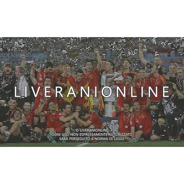 Vienna (AUT) 29-06-2008 Campionato europeo calcio EURO2008 FINALE germania-spagna 0:1 nella foto i giocatori della spagna festeggiano dopo la premiazione ph marco luzzani/ag aldo liverani s.a.s.