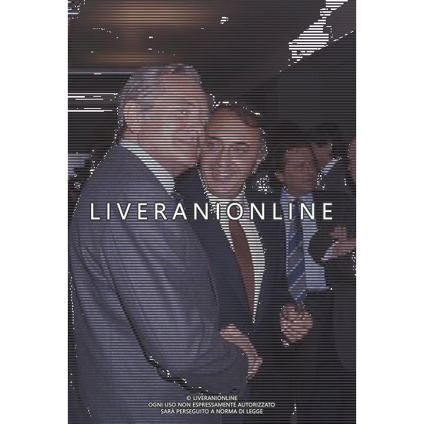 GIAMPIERO BONIPERTI EX CALCIATORE CON CORRADO FERLAINO ARCHIVIO AG. ALDO LIVERANI RETROSPETTIVA