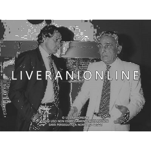 Dino Viola Presidente della Roma Calcio anni \'80 con Giorgio Chinaglia archivio ag. Aldo Liverani Sas retrospettiva