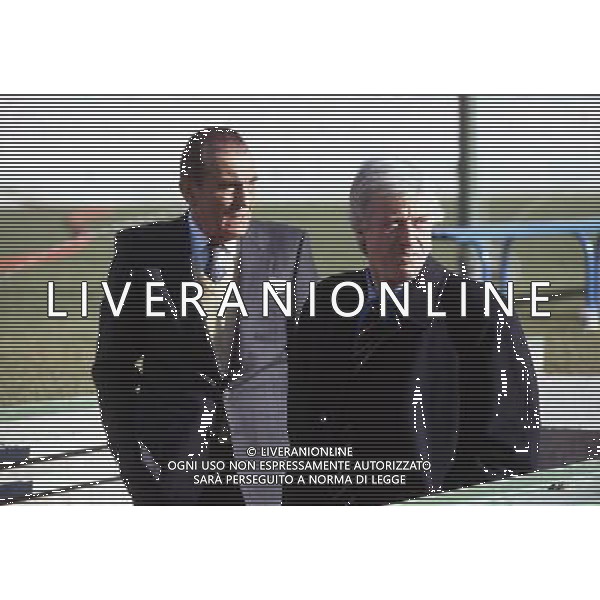 Dino Viola Presidente della Roma Calcio anni \'80 con Emiliano Mascetti nel 1989/1990 archivio ag. Aldo Liverani Sas retrospettiva