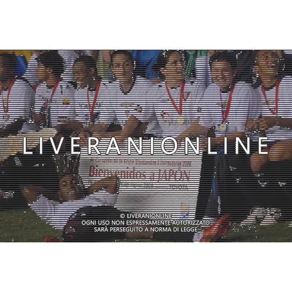 INTERNATIONAL FOOTBALL LIBERTADORES CUP 2008 / FINAL MATCH RETURN FLUMINENESE_LDU QUITO 3-1 (Dpp 1-3) ( Maracana Stadium Rio ) GUERRON JOFFRE DAVID ( Ldu ) AND LDU QUITO PLAYERS JUBILEE AT THE END =============================================== ATT : IMAGES ONLY FOR THE ITALIAN MARKET AG ALDO LIVERANI