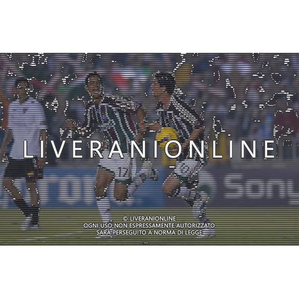 INTERNATIONAL FOOTBALL LIBERTADORES CUP 2008 / FINAL MATCH RETURN FLUMINENESE_LDU QUITO 3-1 (Dpp 1-3) ( Maracana Stadium Rio ) THIAGO NEVES ( Flum ) JUBILEE AFTER SCORE 3-1 =============================================== ATT : IMAGES ONLY FOR THE ITALIAN MARKET AG ALDO LIVERANI