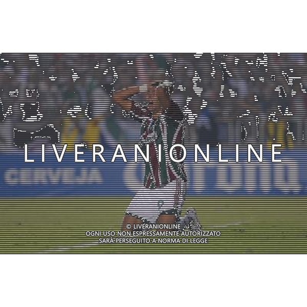 INTERNATIONAL FOOTBALL LIBERTADORES CUP 2008 / FINAL MATCH RETURN FLUMINENESE_LDU QUITO 3-1 (Dpp 1-3) ( Maracana Stadium Rio ) WASHINGTON ( Flum )_ DECEPTION =============================================== ATT : IMAGES ONLY FOR THE ITALIAN MARKET AG ALDO LIVERANI