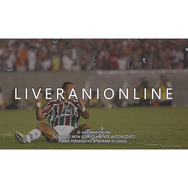 INTERNATIONAL FOOTBALL LIBERTADORES CUP 2008 / FINAL MATCH RETURN FLUMINENESE_LDU QUITO 3-1 (Dpp 1-3) ( Maracana Stadium Rio ) WASHINGTON ( Flum )_ DECEPTION =============================================== ATT : IMAGES ONLY FOR THE ITALIAN MARKET AG ALDO LIVERANI