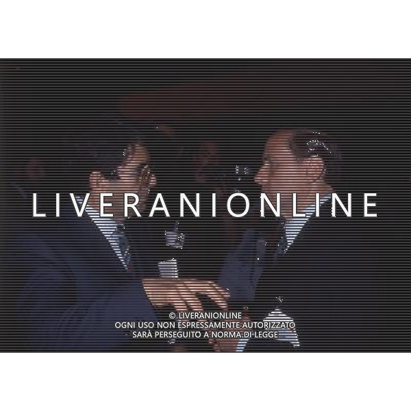 ARCHIVIO ALDO LIVERANI NELLA FOTO SILVIO BERLUSCONI con VITTORIO MERLONI AG ALDO LIVERANI