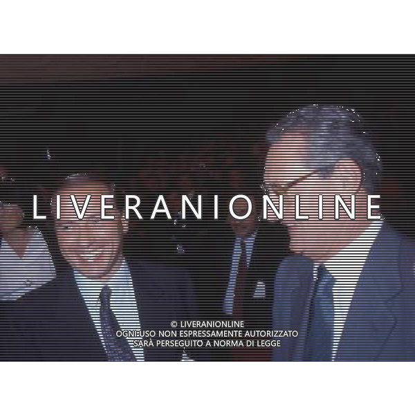 ARCHIVIO ALDO LIVERANI NELLA FOTO SILVIO BERLUSCONI-CESARE ROMITI AG ALDO LIVERANI