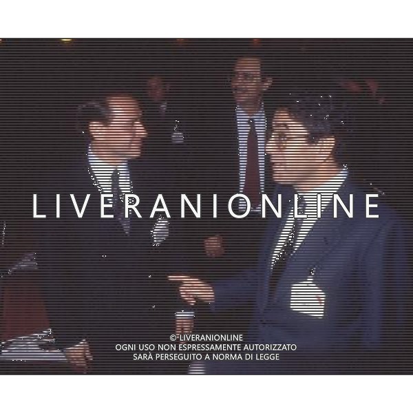 ARCHIVIO ALDO LIVERANI NELLA FOTO SILVIO BERLUSCONI CON vittorio merloni AG ALDO LIVERANI