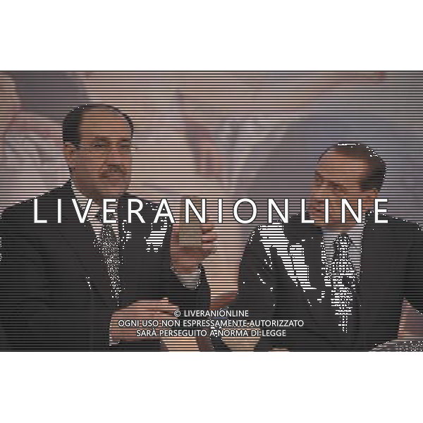 ROMA, 24 LUGLIO 2008 INCONTRO MALIKI - BERLUSCONI NELLA FOTO: NURI KAMIR AL MALIKI - SILVIO BERLUSCONI AGENZIA ALDO LIVERANI SAS