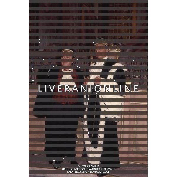 ARCHIVIO ALDO LIVERANI NELLA FOTO LINO BANFI CON RENZO ARBORE AG ALDO LIVERANI