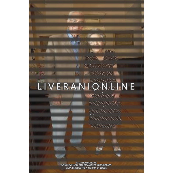 MILANO 5/8/2008 LA 17a OLIMPIADE DI EDOARDO MANGIAROTTI NELLA FOTO EDOARDO MANGIAROTTI CON LA MOGLIE CAMILLA CASTIGLIONE FOTO MARIO ROMANO/AG ALDO LIVERANI