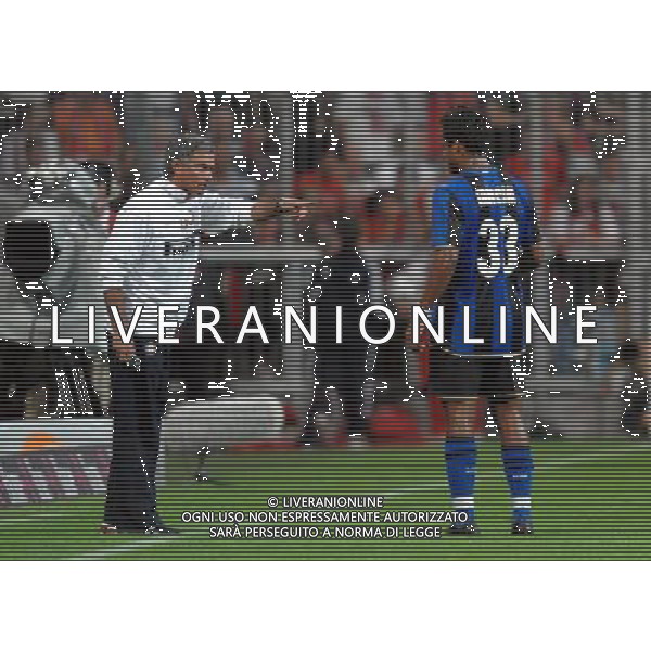 Trofeo Pirelli-Beckenbauer Cup Monaco - 05.08.2008 Bayern Monaco-Inter Nella Foto: jose\' MOURINHO e alessandro faiolhe amantino MANCINI /Ph.Vitez-Ag. Aldo Liverani