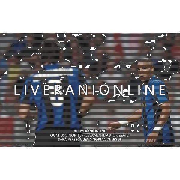 LG Amsterdam Tournament 2008 Amsterdam - 09.08.2008 Ajax-Inter Nella Foto: ADRIANO ESULTANZA DOPO IL GOL /Ph.Vitez-Ag. Aldo Liverani