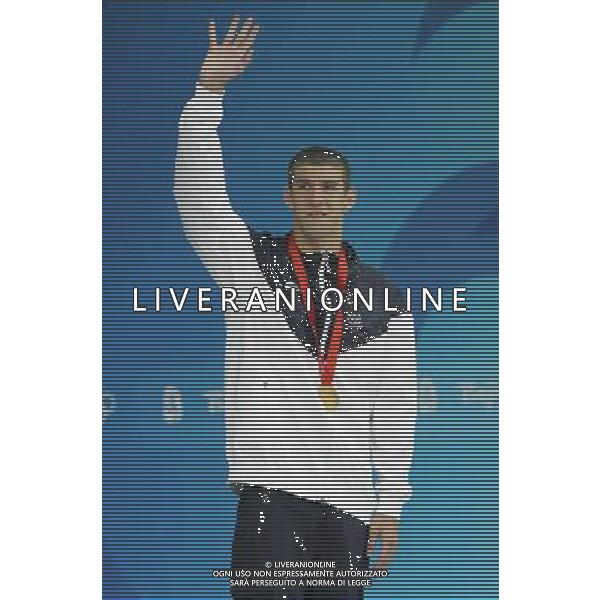 Pechino 10-08-2008 Giochi Olimpici Pechino Beijing 2008 finali nuoto nella foto Michael Phelps (USA) medaglia d\'oro ph marco luzzani/ag aldo liverani s.a.s.