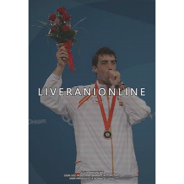 Pechino -08-2008 Giochi Olimpici Pechino Beijing 2008 finale spada maschile individuale nella foto abajo jose luis (SPA) medaglia di bronzo ph marco luzzani/ag aldo liverani s.a.s.