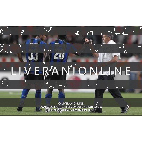 LG Amsterdam Tournament 2008 Amsterdam - 09.08.2008 Ajax-Inter Nella Foto:MOURINHO JOSE\'-MUNTARI-MANCINI AMANTINO /Ph.Vitez-Ag. Aldo Liverani