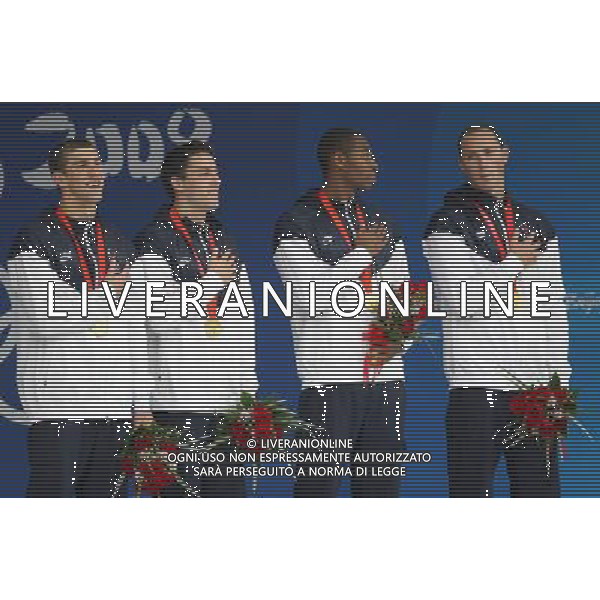 Pechino 11-08-2008 Giochi Olimpici Pechino Beijing 2008 finali nuoto nella foto staffetta 4x100 usa michael phelps, weber-gale garret, jones cullen e lezak jason ph marco luzzani/ag aldo liverani s.a.s.