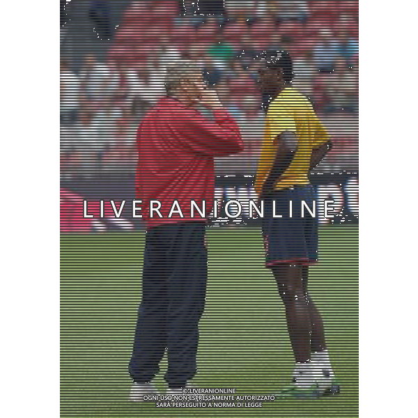 LG Amsterdam Tournament 2008 Amsterdam - 09.08.2008 Arsenal-Siviglia Nella Foto:WENGER ARSENE-ADEBAYOR EMMANUEL /Ph.Vitez-Ag. Aldo Liverani