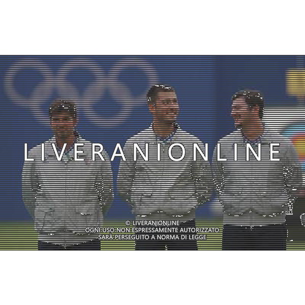 Pechino -08-2008 Giochi Olimpici Pechino Beijing 2008 tiro con l\'arco a squadre uomini nella foto ilario di buo\', marco galiazzo e mauro nespoli (ITA) ph marco luzzani/ag aldo liverani s.a.s.