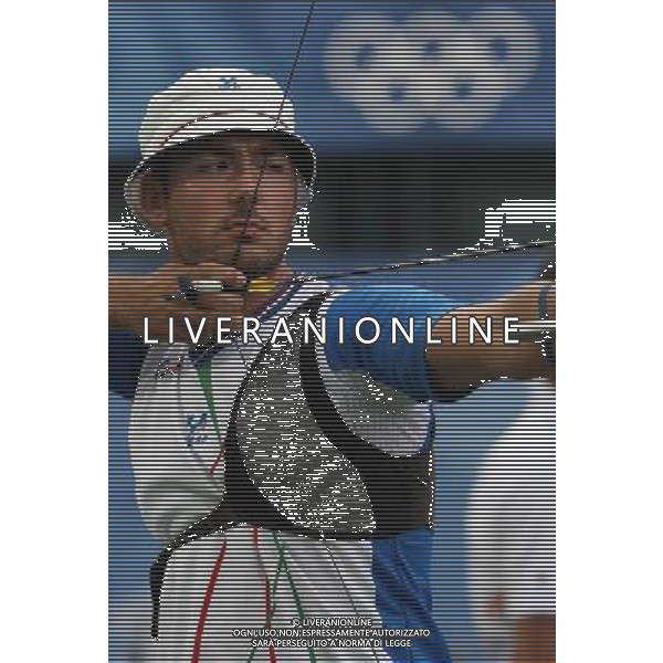 Pechino -08-2008 Giochi Olimpici Pechino Beijing 2008 tiro con l\'arco a squadre uomini nella foto mauro nespoli (ITA) ph marco luzzani/ag aldo liverani s.a.s.