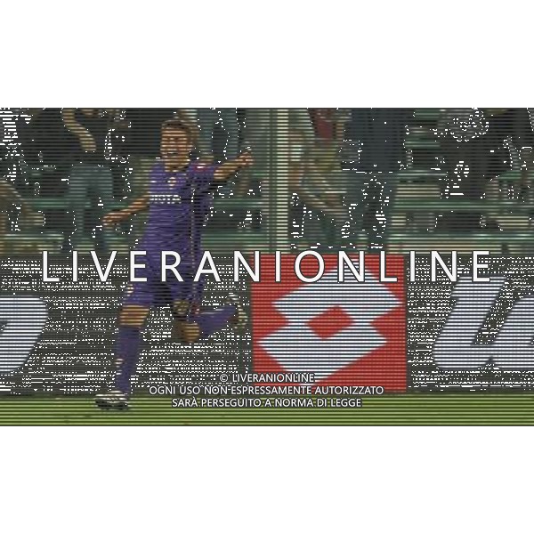 Champions League 2008/2009 Terzo Turno Preliminare Firenze - 12.08.2008 Fiorentina-Slavia Praga Nella Foto: ESULTANZA DOPO IL GOL SU PUNIZIONE DI ADRIAN MUTU DEL 1-0 /Ph.Vitez-Ag. Aldo Liverani