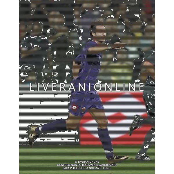 Champions League 2008/2009 Terzo Turno Preliminare Firenze - 12.08.2008 Fiorentina-Slavia Praga Nella Foto: ESULTANZA DOPO IL GOL DI ALBERTO GILARDINO DEL 2-0 /Ph.Vitez-Ag. Aldo Liverani