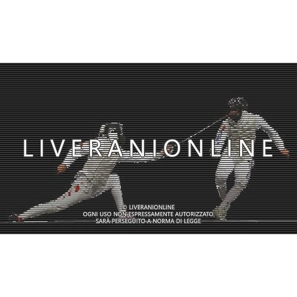 Pechino -08-2008 Giochi Olimpici Pechino Beijing 2008 finali scherma nella foto sanzo salvatore (ITA) e zhu jun (CHI) a fine gara ph marco luzzani/ag aldo liverani s.a.s. 