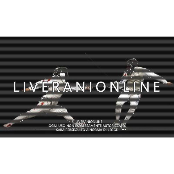 Pechino -08-2008 Giochi Olimpici Pechino Beijing 2008 finali scherma nella foto sanzo salvatore (ITA) e zhu jun (CHI) a fine gara ph marco luzzani/ag aldo liverani s.a.s. 