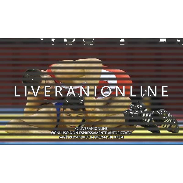 Pechino 14-08-2008 Giochi Olimpici Pechino Beijing 2008 lotta greco romana 84 kg nella foto andrea minguzzi (ITA) oro e fodor zoltan (HUN) ph marco luzzani/ag aldo liverani s.a.s.