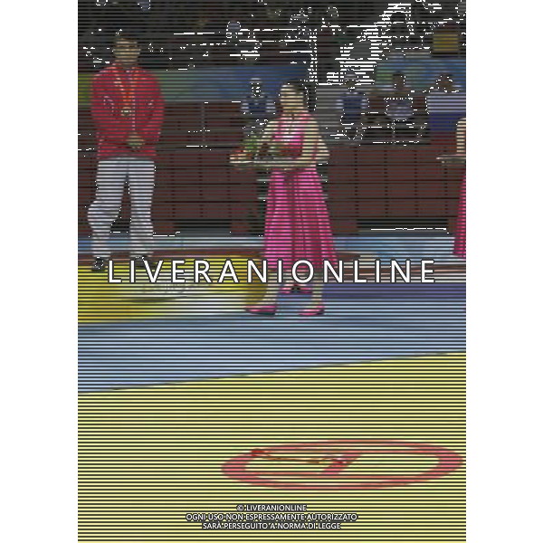 Pechino 14-08-2008 Giochi Olimpici Pechino Beijing 2008 lotta greco romana 84 kg nella foto nazmi avluca (TUR) bronzo a pari merito con ara abrahamian (SWE) che lascierà polemicamente il podio con la medaglia abbandonata ph marco luzzani/ag aldo liverani s.a.s.