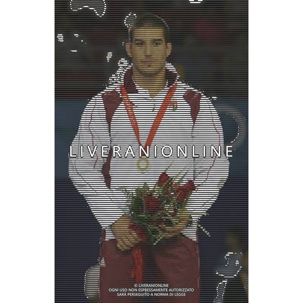 Pechino 14-08-2008 Giochi Olimpici Pechino Beijing 2008 lotta greco romana 84 kg nella foto Andrea Minguzzi (ITA) oro e Zoltan Fodor (HUN) argento ph marco luzzani/ag aldo liverani s.a.s.