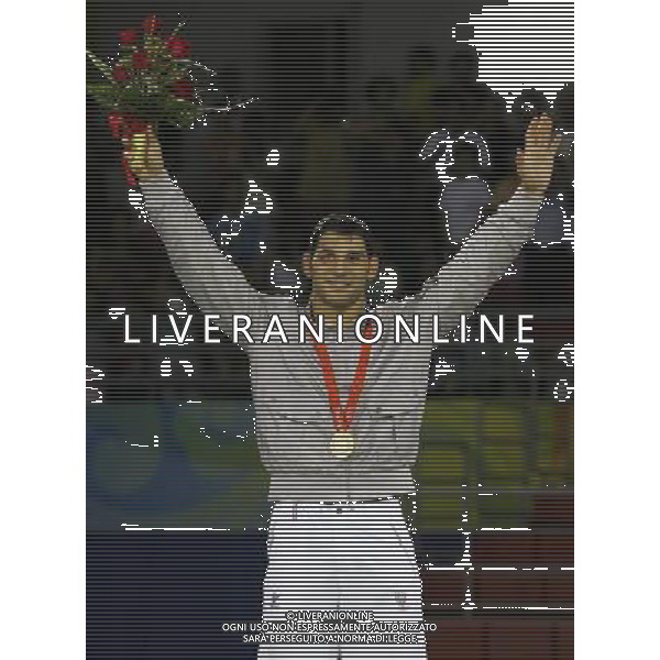 Pechino 14-08-2008 Giochi Olimpici Pechino Beijing 2008 lotta greco romana 84 kg nella foto Andrea Minguzzi (ITA) oro ph marco luzzani/ag aldo liverani s.a.s.