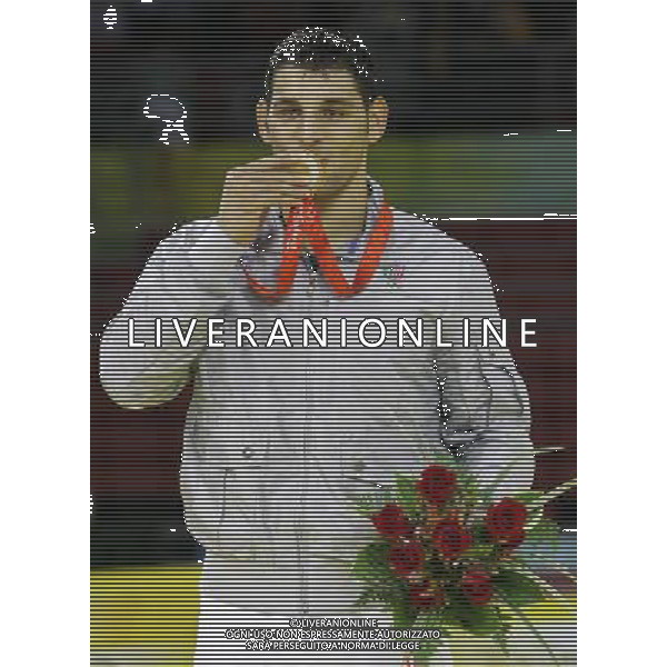 Pechino 14-08-2008 Giochi Olimpici Pechino Beijing 2008 lotta greco romana 84 kg nella foto Andrea Minguzzi (ITA) oro ph marco luzzani/ag aldo liverani s.a.s.