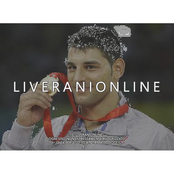 Pechino 14-08-2008 Giochi Olimpici Pechino Beijing 2008 lotta greco romana 84 kg nella foto Andrea Minguzzi (ITA) oro ph marco luzzani/ag aldo liverani s.a.s.