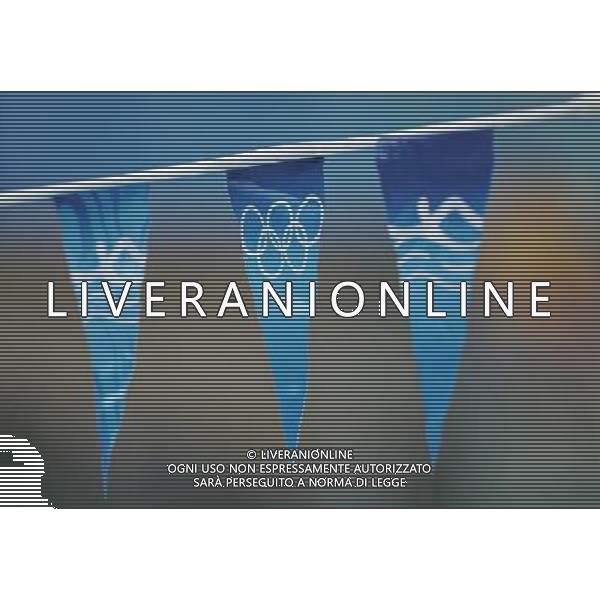 Pechino -08-2008 Giochi Olimpici Pechino Beijing 2008 finali nuoto nella foto bandierine ph marco luzzani/ag aldo liverani s.a.s.