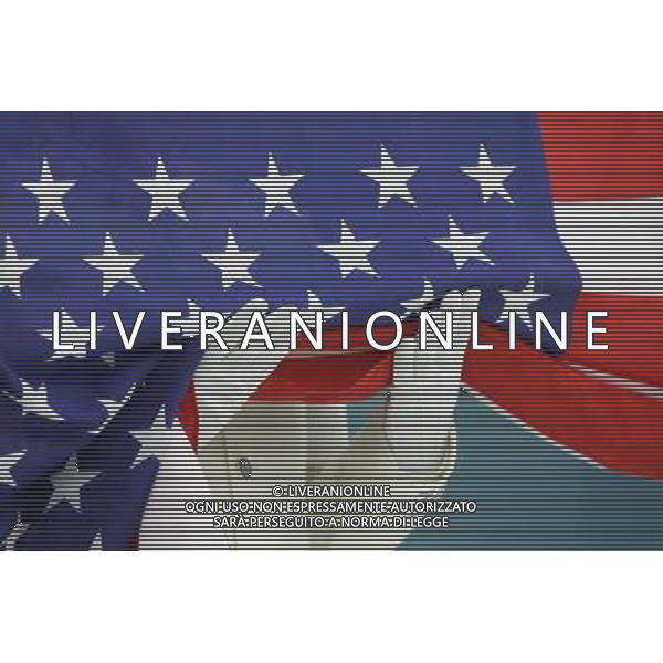 Pechino -08-2008 Giochi Olimpici Pechino Beijing 2008 finali nuoto nella foto bandiera usa ph marco luzzani/ag aldo liverani s.a.s.