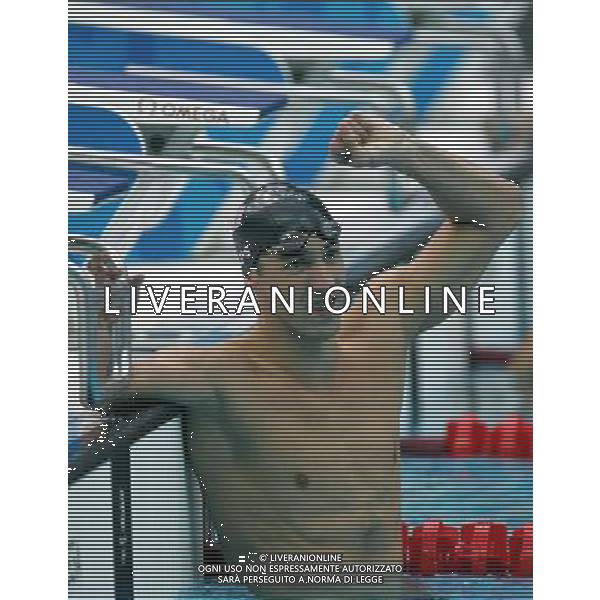 Pechino -08-2008 Giochi Olimpici Pechino Beijing 2008 finali nuoto nella foto michael phelps (usa) oro 100 m farfalla 7° oro ph marco luzzani/ag aldo liverani s.a.s.