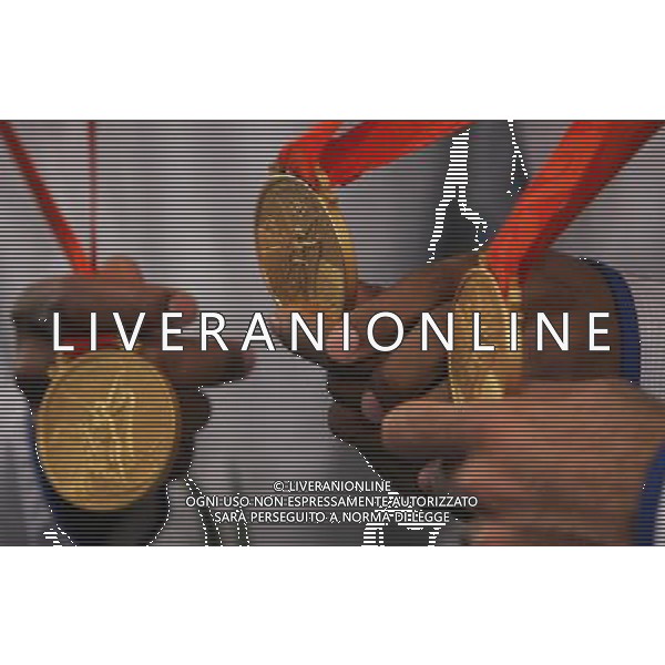 Pechino -08-2008 Giochi Olimpici Pechino Beijing 2008 scherma a squadre nella foto madaglia d\' oro ph marco luzzani/ag aldo liverani s.a.s.