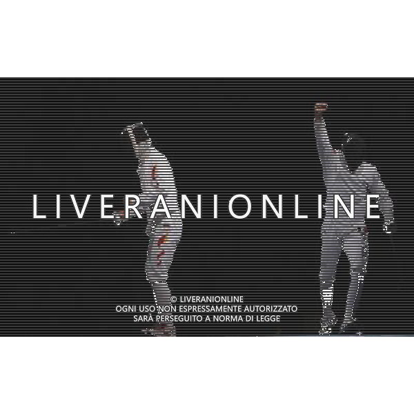 Pechino -08-2008 Giochi Olimpici Pechino Beijing 2008 scherma a squadre nella foto rota alfredo esulta ph marco luzzani/ag aldo liverani s.a.s.