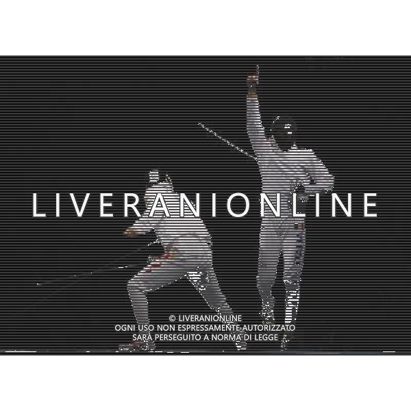 Pechino -08-2008 Giochi Olimpici Pechino Beijing 2008 scherma a squadre nella foto rota alfredo esulta ph marco luzzani/ag aldo liverani s.a.s.