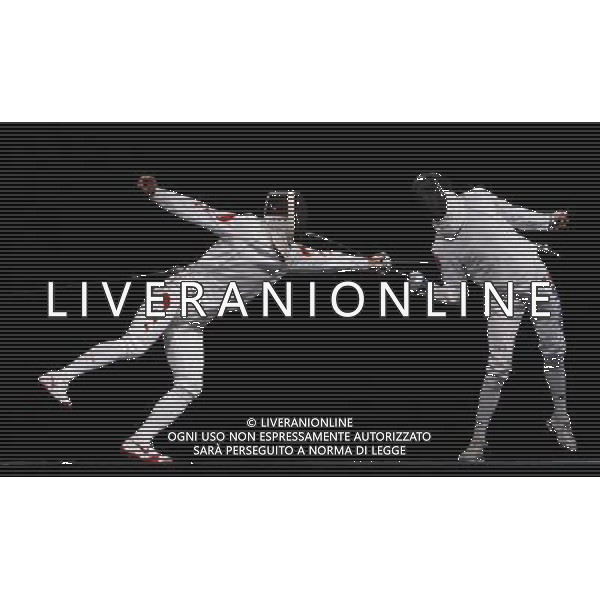 Pechino -08-2008 Giochi Olimpici Pechino Beijing 2008 scherma a squadre nella foto tagliariol matteo (ITA) e yin liachi (CHI) ph marco luzzani/ag aldo liverani s.a.s.